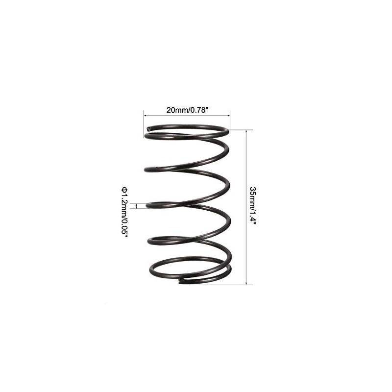 sourcing map Compression Spring Coil Spring Steel Spring Steel Spring