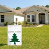 Outside Garden Flag, Printed Patterns House Decoration Banner Pine Tree