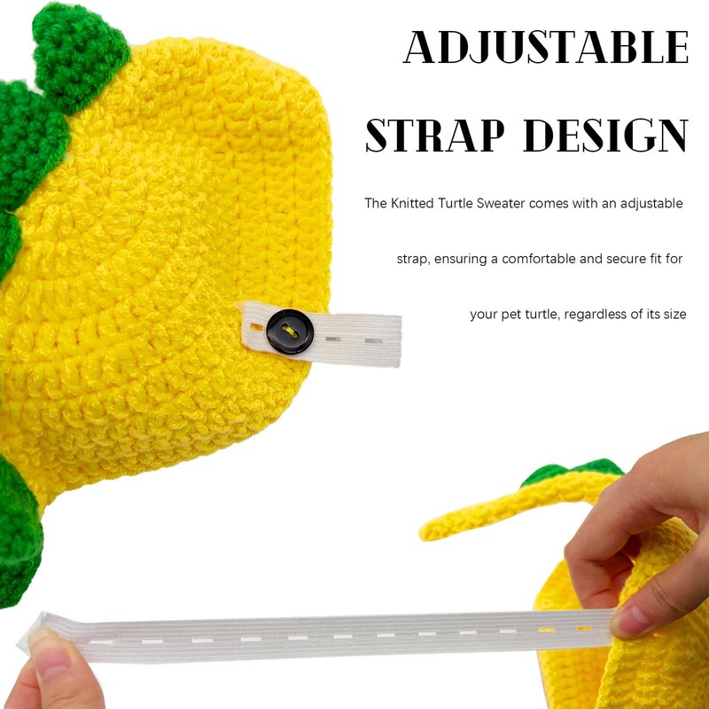 Knitted Turtle Sweater - Dinosaur Shell Costume with Adjustable Strap,