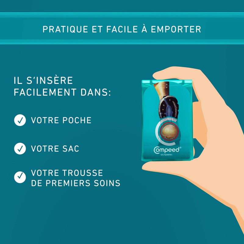 Compeed Underfoot Blister Plasters, 5 Hydrocolloid Plasters, Foot Treatment, Heal