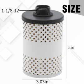 Hoypeyfiy 496-5 Fuel Tank Filter Element with Water Block, Replacement for Fuel Tank Filter 496 and 496-3/4, 30 Micron, with Protective Sheet (3)