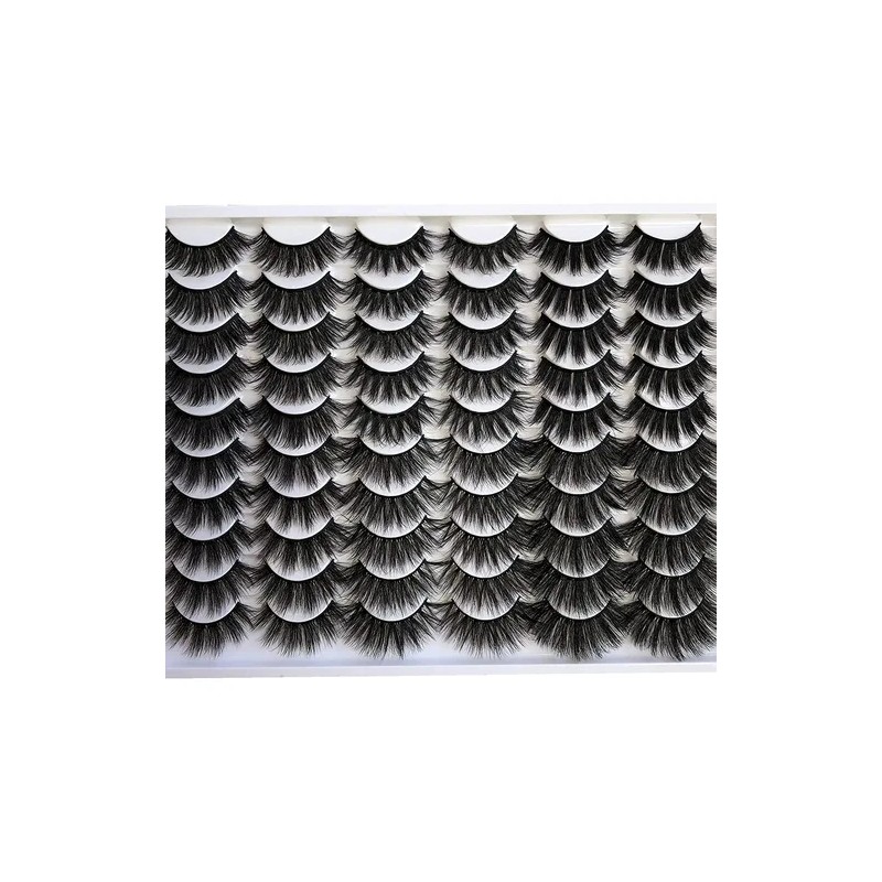 Kit De Pestañas Postizas 3d Pegamento 6 Estilos 10-20mm 30pc