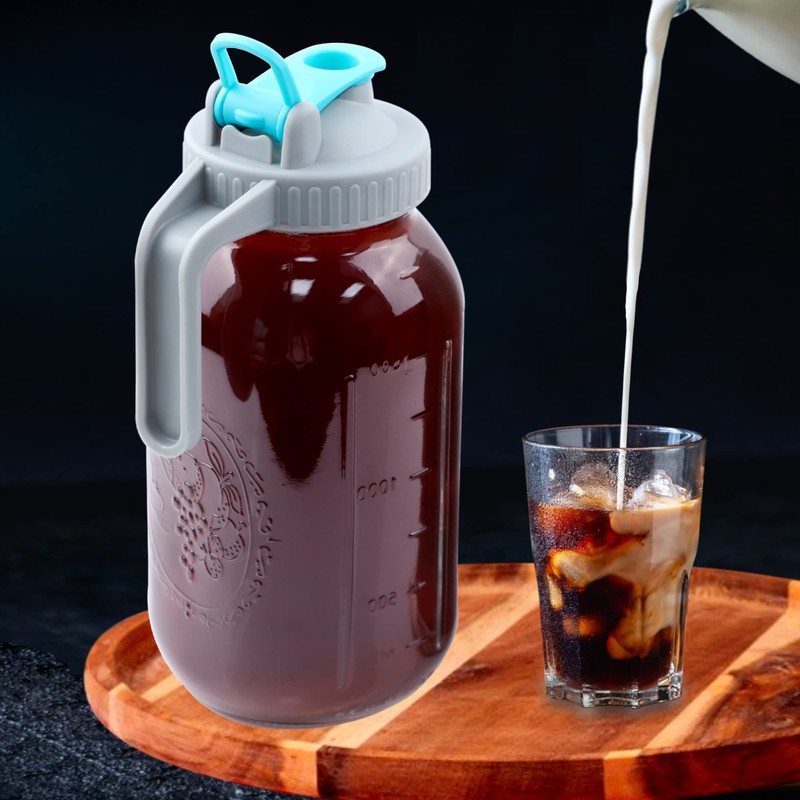 GMSWEET Mason Jar Cold Brew Coffee Maker 32 OZ Wide
