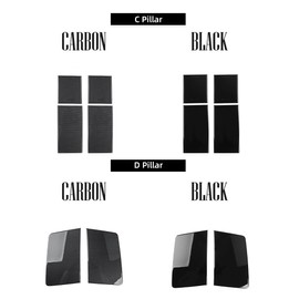 YOUTOOCAR C Pillar Trim Cover Center Window Outer Pillar Post Panel Cover Compatible with Hyundai Santa FE 2024-2025 Accessories (Carbon Fiber Pattern)