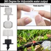 150 Pcs Adjustable Micro Drip Irrigation Sprinklers 1/4 Inch Universal