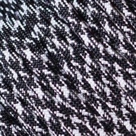 Parachute 550 Paracord Type III 7 Strand - (Black and White Camo, 100 Feet)