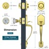 Calzibeno Satin Brass Front Door Handle and Deadbolt Set, Front