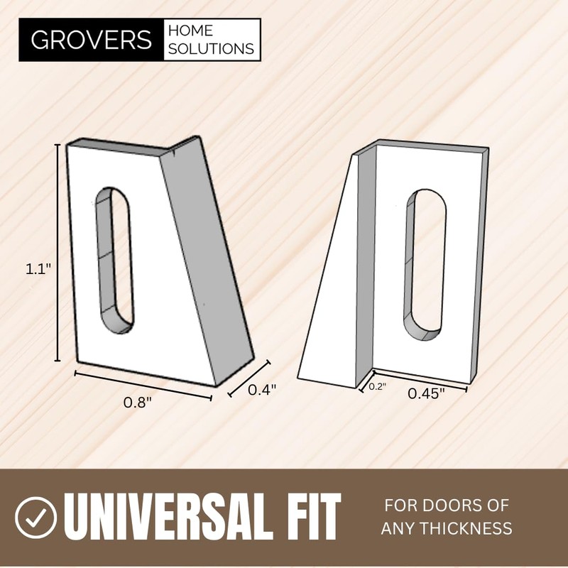 3 Pairs - Pocket Door Bottom Guide - Jamb Mounted