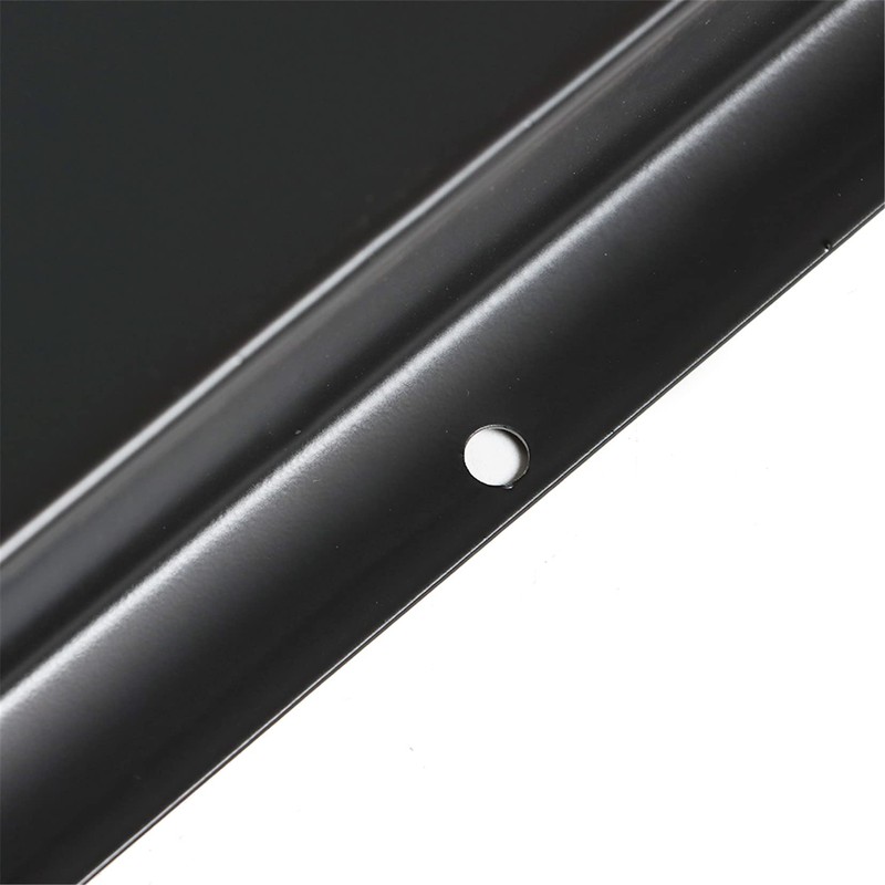 SEBLAFF Rear Bumper Black Roll Pan Steel with License Plate