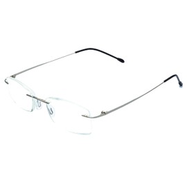 Rimless Readers Blue light proof reading glasses Women Men Anti Glare Filter Lightweight Eyeglasses 1.75