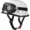 Yesmotor Helmet Half Shell German Motorcycle Helmet with Cycling Glasses