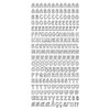 Hobbyfun Contour Stickers Letters Large Silver, Sheet 10 x 23