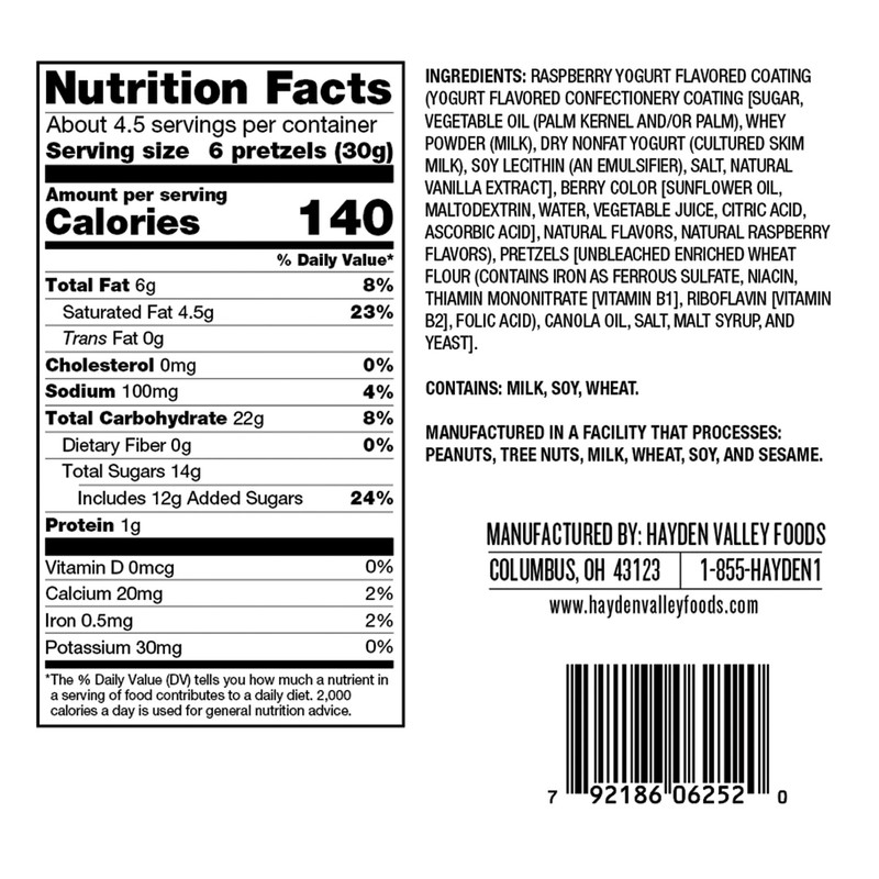 Hayden Valley Foods Raspberry Yogurt Flavored Covered Pretzels | 5