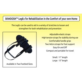 Skwoosh LegEx for knee replacement surgery rehabilitation recovery and mobility, exercise aid for strength and flexibility (Large)