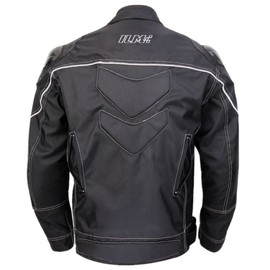 ILM Motorcycle Jackets Carbon Fiber Armor Shoulder Moto Jacket for Men and Women (XL, BLACK)