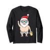 Summer Christmas in July - Tropical Santa Hawaiian Langarmshirt
