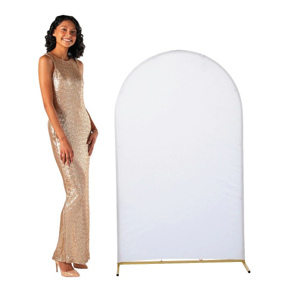 Fun Express Rounded Goldtone Arch with Fabric Cover Kit -