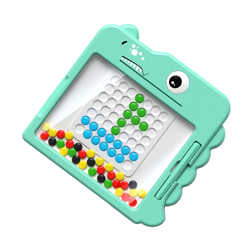Magnetic Doodle Board Dinosaur Shape Dust Free Dot Art Preschool