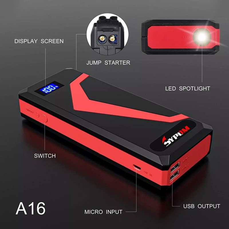 SYPOM 4150A Peak Jump Starter Battery Pack - 12V jump