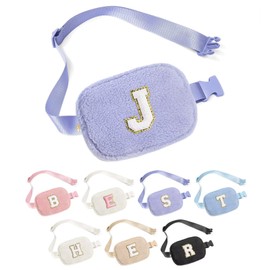 YOOLIFE Gifts for Mom, Birthday Gifts for Mom from Daughter or Son, Mom Birthday Gifts, Initial Crossbody Bag Belt Bag Fanny Pack, Purple J
