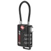 TSA Approved Cable Luggage Locks, Re-settable Combination with Alloy Body,