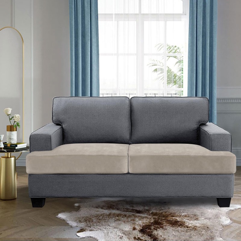 H.VERSAILTEX Stretch Velvet 2 Piece T Cushion Sofa Slipcovers for