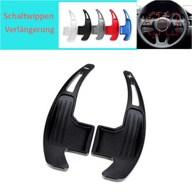 ontto Car Steering Wheel Shift Paddle Steering Wheel Rocker Extension Fits Ford Mustang 2015-2023 Aluminium Alloy Replacement Set Gear Lever Gear Extension Interior Decoration Accessories Black