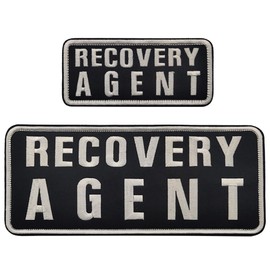 Recovery Agent Embroidered Appliqué Patches Tactical Military Morale Patch, Sewing Appliques Decorative Sew-on Decorate Badge DIY Accessories Hook and Loop Backed