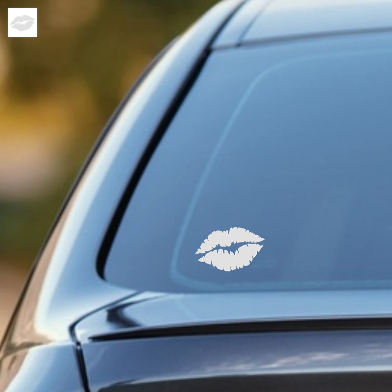 2X Lips Reflective Sticker Decal for Car Bumper Helmet 3"