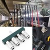 4 Way Air Hose Splitter, Brass Galvanised Pneumatic Connection Adapter,