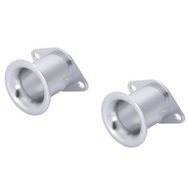 Kanoan Aluminum Air Funnel Curl 1.7 x 2.8 inches (44 x 72 mm), 2 Pieces, 4 Piece Set, Toyota AE86, Etc., General Purpose, Outside Product, Carburetor Replacement (Set of 2 (Silver))