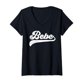 Womens Bebe Gifts Mother's Day Bebe V-Neck T-Shirt