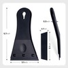 Black Glass Scraper, 3.1" x 5.7" Window Scraper, Ceramic Hob