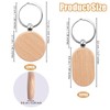 24 Blank Wooden Key Fob Blank Round Wooden Key Ring