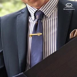 Dreamtimes Ukrainian Symbol Tie Clip Ukrainian Tie Clasp for Men Ukraine Trident Inspired Jewelry Ukraine Remembrance Tie Clip Patriotic Gift, Medium, Stainless Steel, No Gemstone