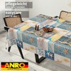 ANRO Oilcloth Tablecloth Wax Tablecloth Washable Garden Tablecloth Round Oval