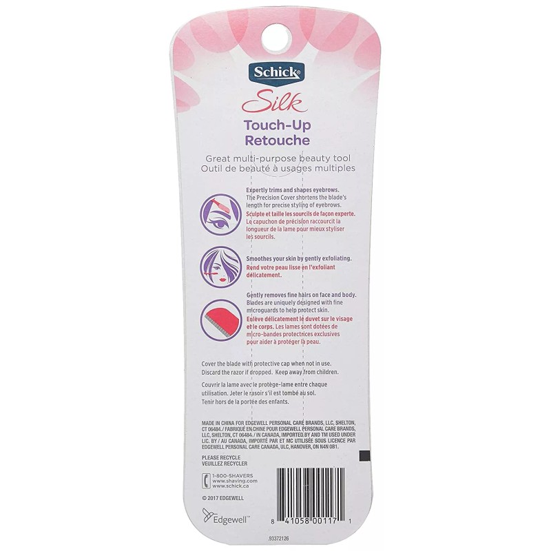 Schick Silk Touch-up Multipurpose Exfoliating Dermaplaning Tool, Eyebrow...
