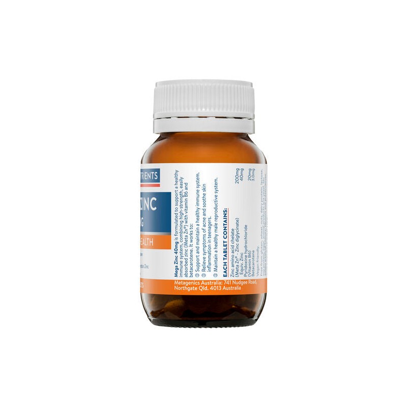 Ethical Nutrients Mega Zinc 40mg 120 Tablets