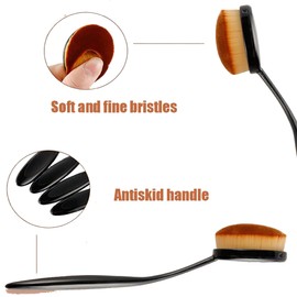 Tukefev Foundointa Magic Brush Powder Free Practical Traceless Petal Makeup Brushes for Fine Face 2 Pieces