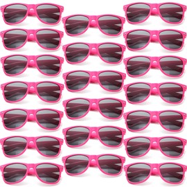 Eyegla Hot Pink Sunglasses Bulk Adults Party Sunglasses 80s Glasses Shades for Men Women Party Favors 30 Pack
