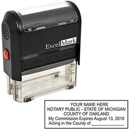 ExcelMark Self Inking Notary Stamp - Michigan