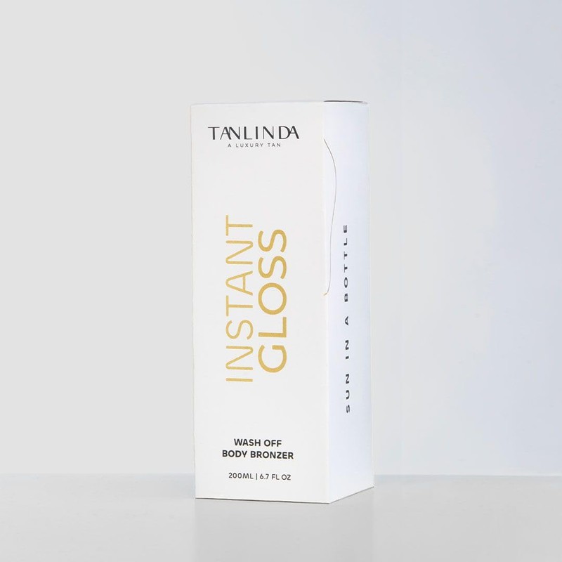 Tanlinda Instant Gloss, Crema hidratante con Efecto Bronceado Instantáneo, 200ml,