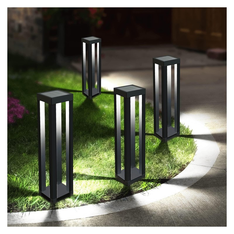 Solar Powered Outdoor Floor Lamp, Stainless Steel Solar Street Lights,
