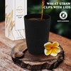 Wrova Wheat Straw Cups 16oz Set of 8 with Silicone