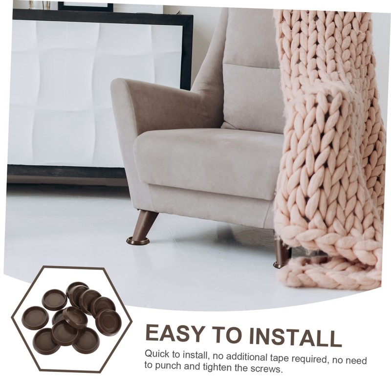 NOLITOY 10Pcs Multi Function Plastic Furniture Coasters Non Slip Chair