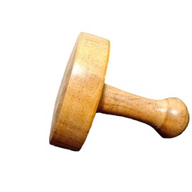 Wooden Potato Masher Potato Food Bean Masher Crusher Smooth Ricer Big Wooden Wooden Roti Chapati Presser roti bhakri Or khakara on tava Presser Crusher Size 3.5 X 3.5 X 4 Inch