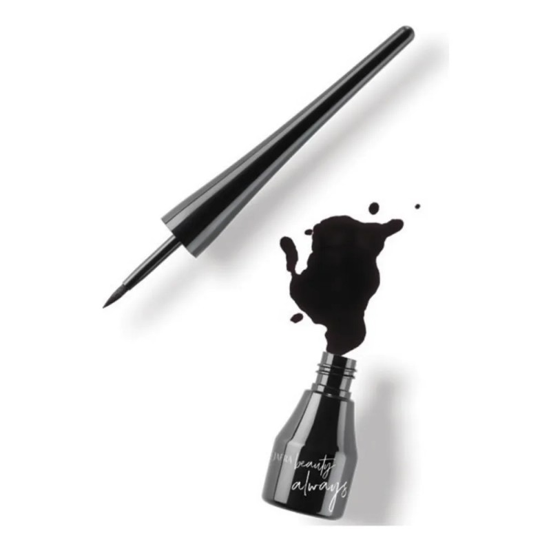 Delineador Líquido Jafra Inkwell: Negro O Café De Fibra Negro
