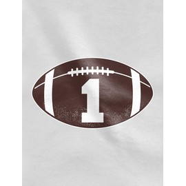 Tstars Gift for 1 Year Old Boy Football Baby Boy 1st Birthday Baby Bodysuit 12M (6-12M) Gray