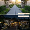 4 Pack Solar Garden Lights, 10 LED Rose Shaped Firefly