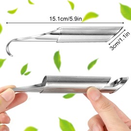 2 Stücks Teesieb aus Edelstahl, Feinmaschiges Teesieb mit Hakengriff Teeei Edelstahl für losen Tee,für Tee,Rose, Kaffee,Gewürze, Teefilter,Pfeife, Teesteil